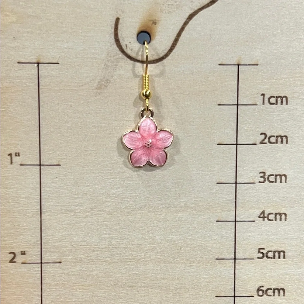 Pink Floral Earrings